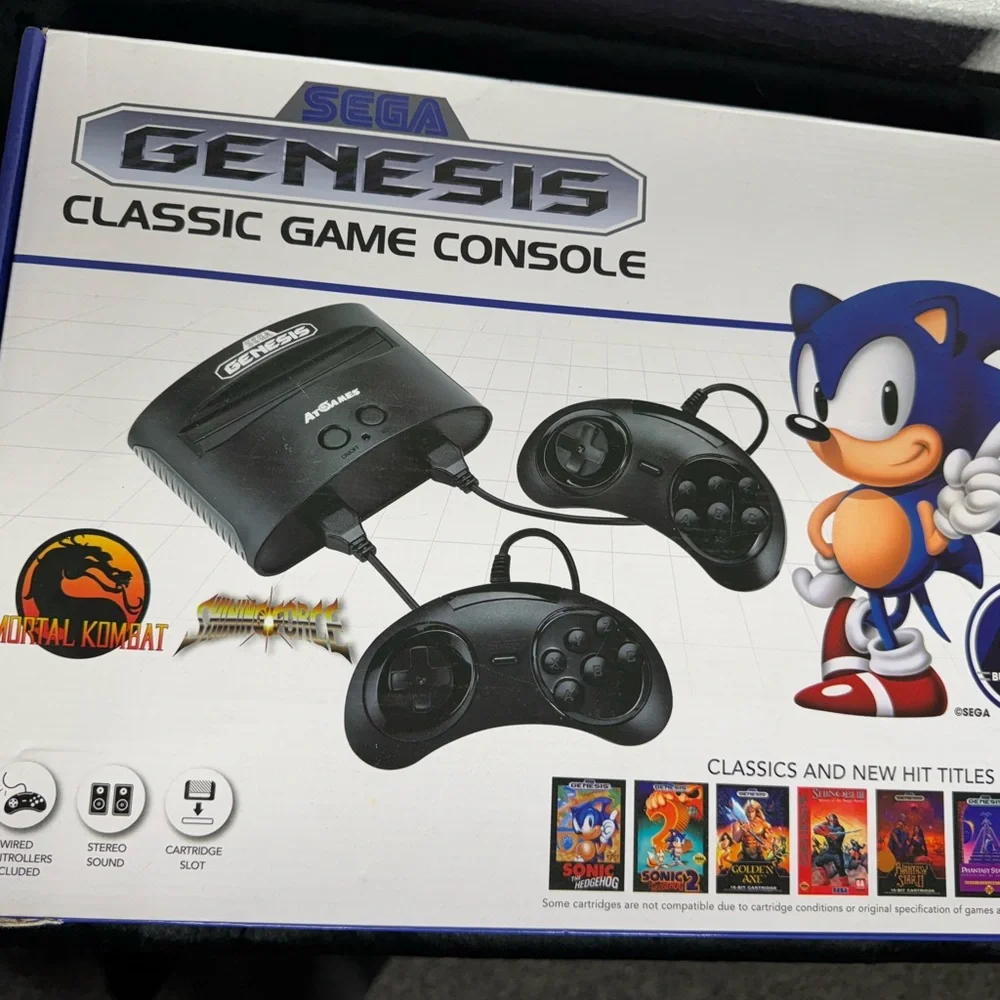 Sega Genesis Console with 5 Original Cartridge Games Included!